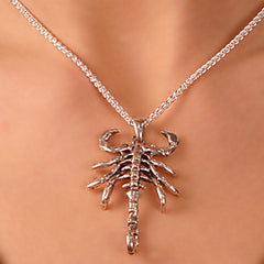 Silver pendant, scorpion