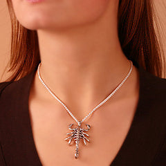 Silver pendant, scorpion