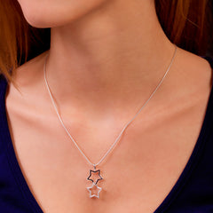 Silver pendant, stars