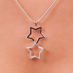 Silver pendant, stars