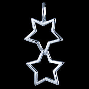 Silver pendant, stars